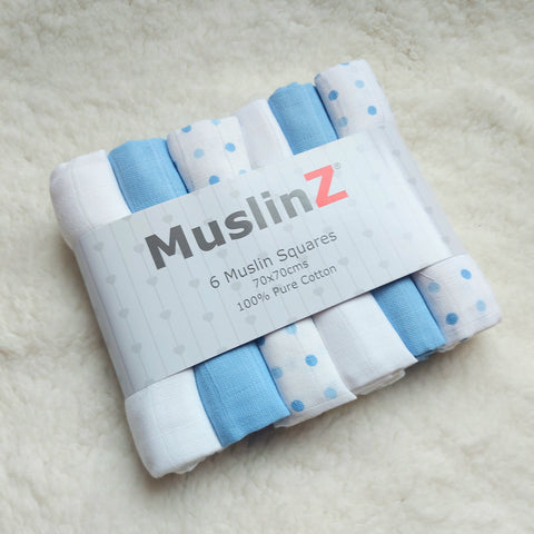 MuslinZ 6 pack patterned Muslin Squares from