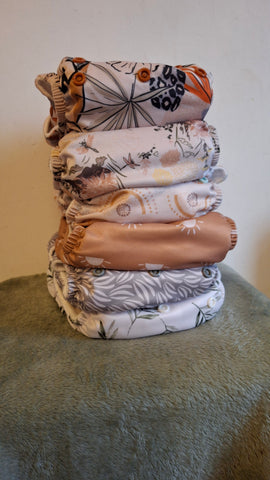 Preloved Modern Cloth Nappy AIO Pearl