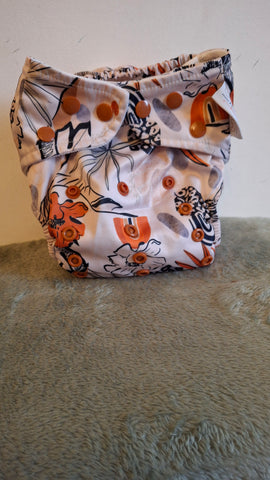 Preloved Modern Cloth Nappy AIO Pearl