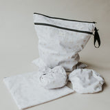 Bare and Boho Cloth Wipes ( set of 10)  and medium wet bag set